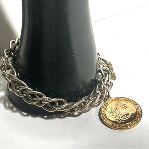 Vintage Mary Kay Service Award Charm Bracelet Gold Tone Chain Safety Chain